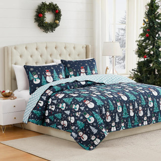 Thumbnail 2: AVANTI Avanti Snowman Quilt Set 