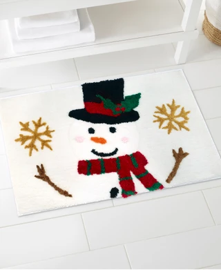 Thumbnail 1: AVANTI Avanti Linens Snowman Bath Rug 