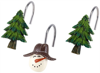 Thumbnail 1: AVANTI Avanti Snowman Gathering 12-pc. Shower Curtain Hooks 