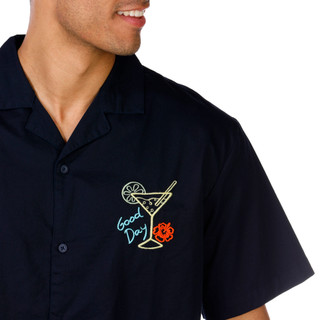 Thumbnail 4: Matix Matix Mens Short Sleeve Button Down Twill Embroidered Shirt 