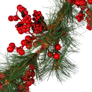 Thumbnail 6: Kurt Adler Kurt Adler 6-Foot x 12-Inch Berry Rope Garland 