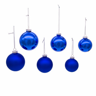 Thumbnail 1: Kurt Adler Kurt Adler 20 Pc. Shiny & Matte Blue Glass Ornament Set 