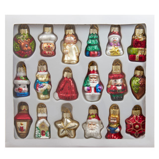 Thumbnail 8: Kurt Adler Kurt Adler 18 Pc. Mini Christmas Shape Glass Ornaments 