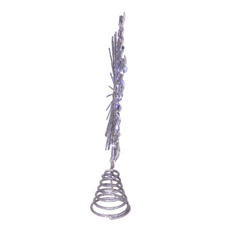 Thumbnail 4: Kurt Adler Kurt Adler LED Glittered Silver Snowflake Tree Topper 