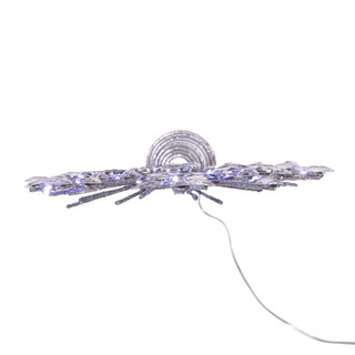 Thumbnail 6: Kurt Adler Kurt Adler LED Glittered Silver Snowflake Tree Topper 