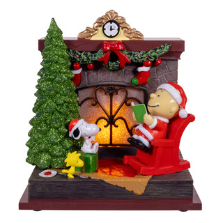 Thumbnail 4: Peanuts Peanuts 6-Inch Musical Fireplace Tabletop Decor 