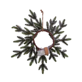 Thumbnail 10: Kurt Adler Kurt Adler 18-Inch LED Flocked Pine Wreath 