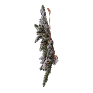 Thumbnail 8: Kurt Adler Kurt Adler 18-Inch LED Flocked Pine Wreath 