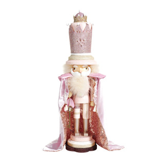Thumbnail 1: Kurt Adler Kurt Adler 19-Inch Hollywood Pink King Nutcracker. 