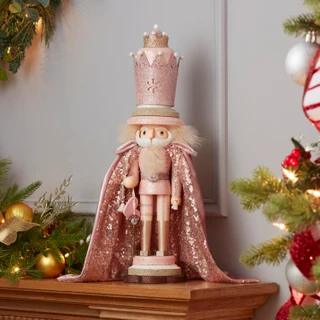 Thumbnail 18: Kurt Adler Kurt Adler 19-Inch Hollywood Pink King Nutcracker. 