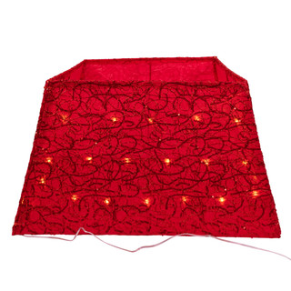 Thumbnail 10: Kurt Adler Kurt Adler 19.7-Inch 70-Light LED Red Square Treeskirt 