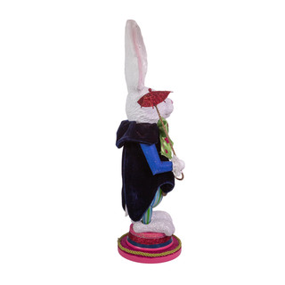 Thumbnail 4: Disney Kurt Adler 18-Inch Hollywood White Rabbit Nutcracker. 