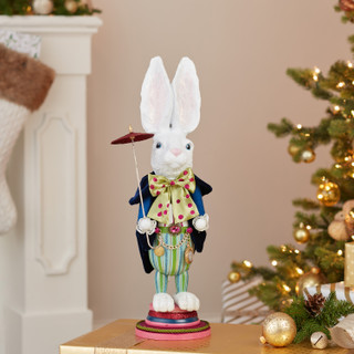 Thumbnail 16: Disney Kurt Adler 18-Inch Hollywood White Rabbit Nutcracker. 