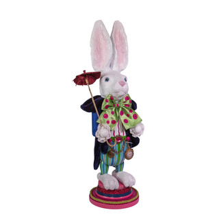 Thumbnail 2: Disney Kurt Adler 18-Inch Hollywood White Rabbit Nutcracker. 