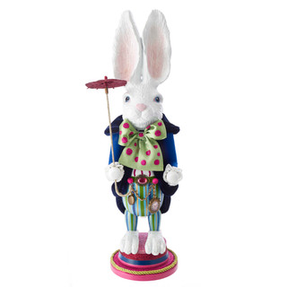 Thumbnail 8: Disney Kurt Adler 18-Inch Hollywood White Rabbit Nutcracker. 