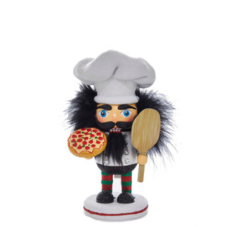 Thumbnail 5: Kurt Adler Kurt Adler 8-Inch Hollywood Pizza Guy Nutcracker. 