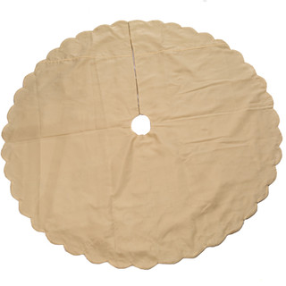 Thumbnail 8: Kurt Adler Kurt Adler 48-Inch Gold Detailed Handwork Tree Skirt 