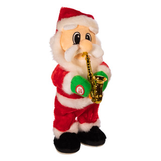 Thumbnail 2: Kurt Adler Kurt Adler 14-Inch Battery-Operated Dancing Jazz Santa. 
