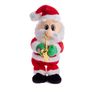 Thumbnail 4: Kurt Adler Kurt Adler 14-Inch Battery-Operated Dancing Jazz Santa. 
