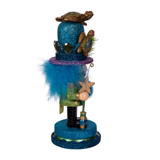 Thumbnail 4: Kurt Adler Kurt Adler 11-Inch Hollywood Nutcracker with Sea Turtle Hat. 