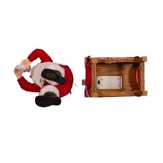 Thumbnail 16: Kurt Adler Kurt Adler 10.5-Inch Battery-Operated Fabriche Santa. 