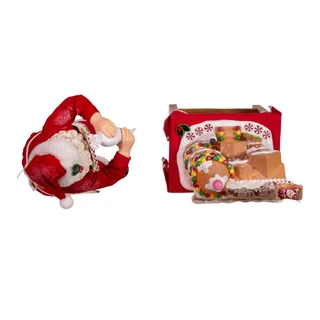 Thumbnail 14: Kurt Adler Kurt Adler 10.5-Inch Battery-Operated Fabriche Santa. 