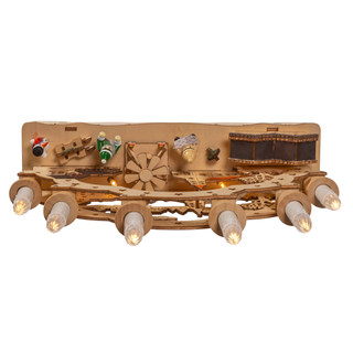 Thumbnail 10: Kurt Adler Kurt Adler 10.25-Inch Wooden LED Light-Up Musical/Motion. 