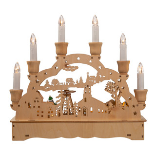 Thumbnail 6: Kurt Adler Kurt Adler 10.25-Inch Wooden LED Light-Up Musical/Motion. 