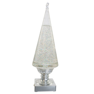 Thumbnail 10: Kurt Adler Kurt Adler 14-Inch Battery-Operated Clear and Silver Lava. 