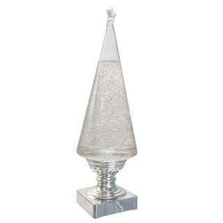 Thumbnail 4: Kurt Adler Kurt Adler 14-Inch Battery-Operated Clear and Silver Lava. 