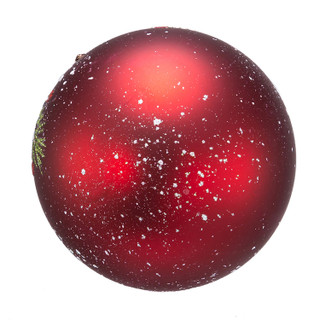 Thumbnail 10: Kurt Adler Kurt Adler 80MM Glass Red With Pinecone Design Ball. 