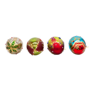 Thumbnail 14: Kurt Adler Kurt Adler 65MM Glass Egg Ornaments, 4 Piece Set. 