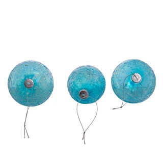 Thumbnail 6: Kurt Adler Kurt Adler 80MM Blue Finial, Onion, and Ball Glass Ornaments 