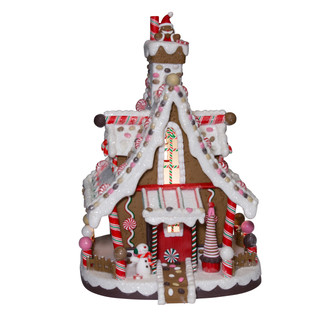 Thumbnail 18: Kurt Adler Kurt Adler 12-Inch Lighted Christmas Gingerbread House. 