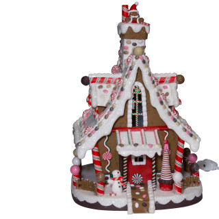 Thumbnail 6: Kurt Adler Kurt Adler 12-Inch Lighted Christmas Gingerbread House. 