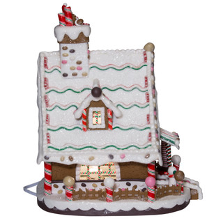 Thumbnail 10: Kurt Adler Kurt Adler 12-Inch Lighted Christmas Gingerbread House. 