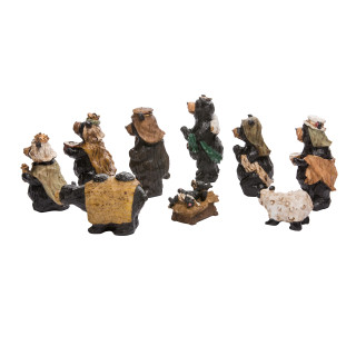 Thumbnail 8: Kurt Adler Kurt Adler 4-Inch Resin Nativity Bear Set of 9 Pieces. 