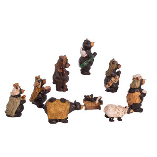 Thumbnail 12: Kurt Adler Kurt Adler 4-Inch Resin Nativity Bear Set of 9 Pieces. 