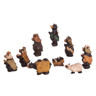 Thumbnail 16: Kurt Adler Kurt Adler 4-Inch Resin Nativity Bear Set of 9 Pieces. 