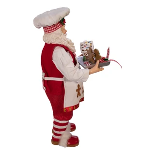 Thumbnail 8: Kurt Adler Kurt Adler 11-Inch Fabriche. Gingerbread Chef Santa. 