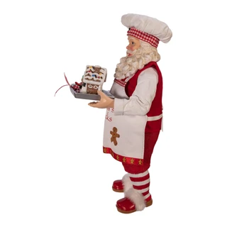 Thumbnail 6: Kurt Adler Kurt Adler 11-Inch Fabriche. Gingerbread Chef Santa. 