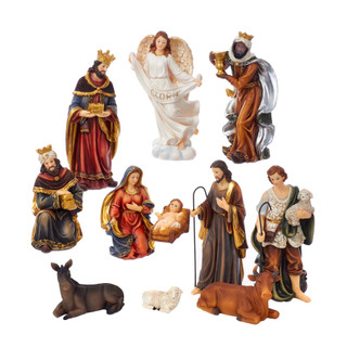 Thumbnail 1: Kurt Adler Kurt Adler 11 Pc. 8.5-Inch Nativity Set 