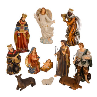Thumbnail 10: Kurt Adler Kurt Adler 11 Pc. 8.5-Inch Nativity Set 