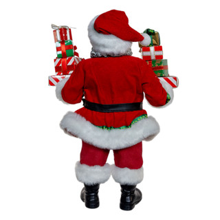 Thumbnail 6: Kurt Adler Kurt Adler 10.5-Inch Fabriché African American Gift Santa 