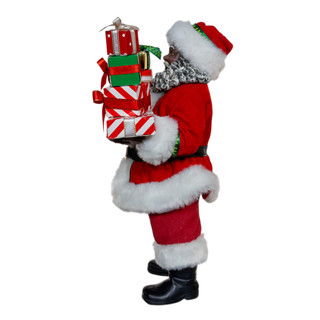 Thumbnail 8: Kurt Adler Kurt Adler 10.5-Inch Fabriché African American Gift Santa 