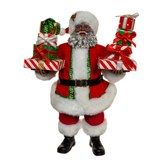 Thumbnail 1: Kurt Adler Kurt Adler 10.5-Inch Fabriché African American Gift Santa 