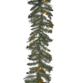Thumbnail 8: Kurt Adler Kurt Adler 9-Foot Pre-Lit Designer Classic Green Garland 