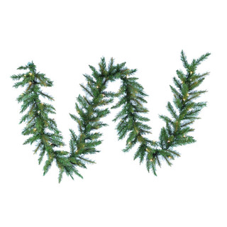 Thumbnail 6: Kurt Adler Kurt Adler 9-Foot Pre-Lit Designer Classic Green Garland 
