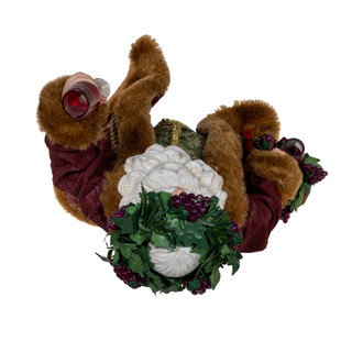 Thumbnail 10: Kurt Adler Kurt Adler 10.5-Inch Fabriché Wine Santa 