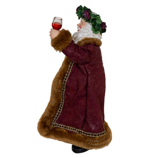 Thumbnail 8: Kurt Adler Kurt Adler 10.5-Inch Fabriché Wine Santa 
